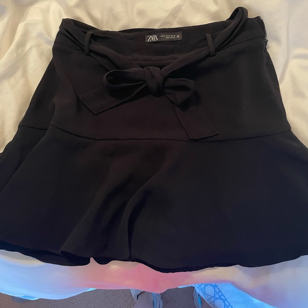 Black Zara Ruffle Skort